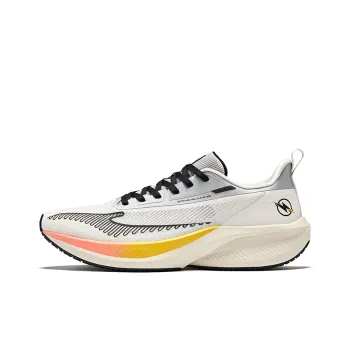 Erke Lightning 4 Running Shoes Men Low Top Microcrystal White/Bright Silver