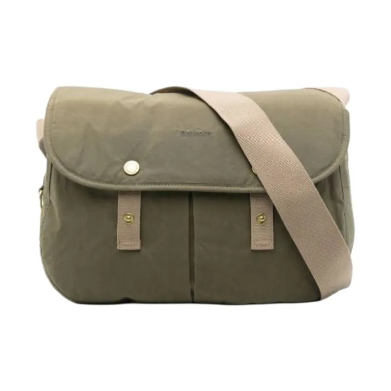 BARBOUR Cotton Crossbody Bag, Shoulder Bag Men's Olive Green-0