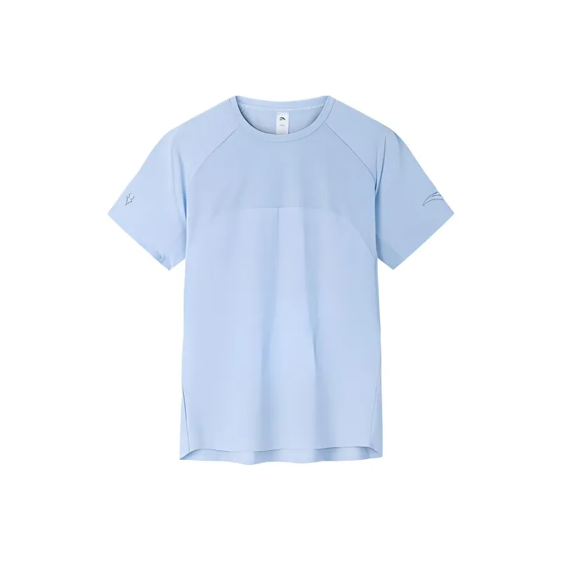 Anta Running Collection Raglan Sleeve T Shirt Women's Aqua Cloud Blue-0