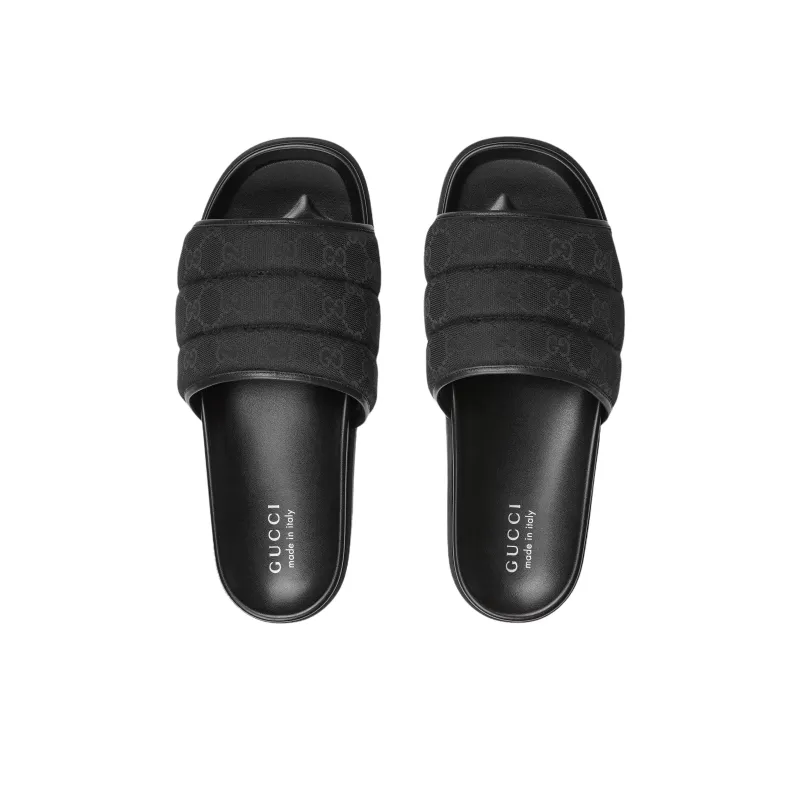 GUCCI Slide Slippers Men's Black-3