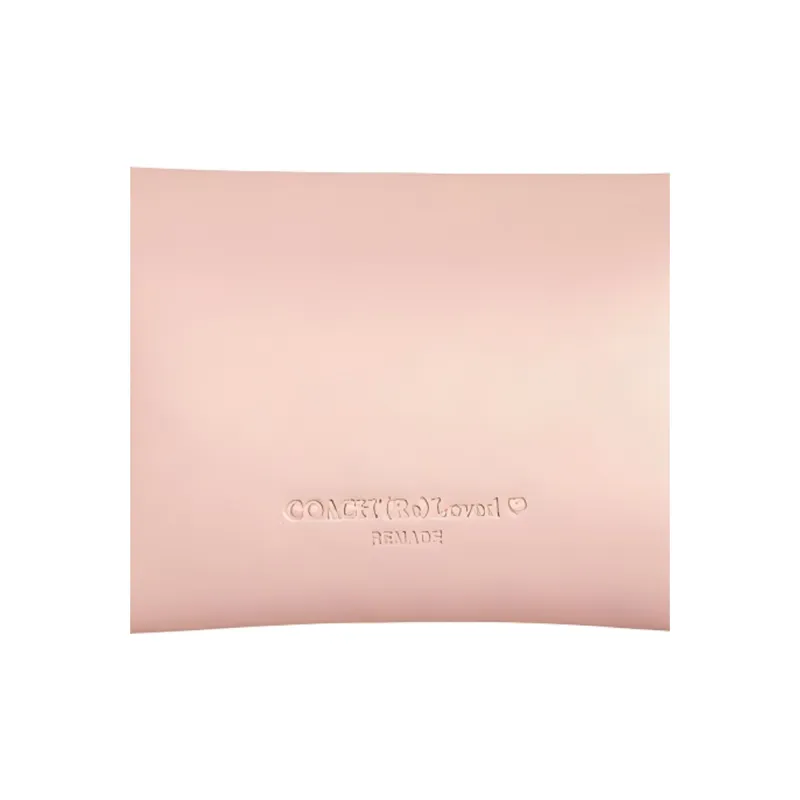 COACH Pouch Pebbled Leather Handbag Clutch Coin Purse Mini Women's Metal Pink-3