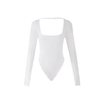 Tiger Mist MINERVA LONG SLEEVE BODYSUIT Bodysuits Women's White