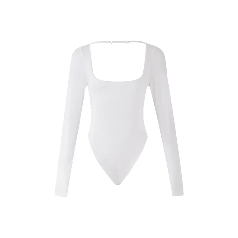 Tiger Mist MINERVA LONG SLEEVE BODYSUIT Bodysuits Women's White-0