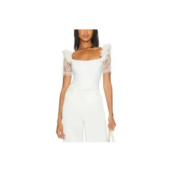 FREE PEOPLE Bodysuits Women's White