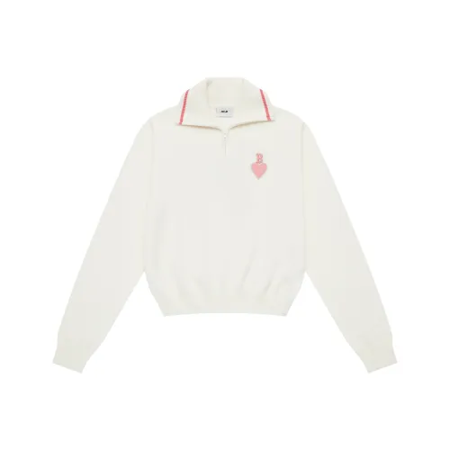 MLB Boston Red Sox Heart Collection Knitwear Women's Cream