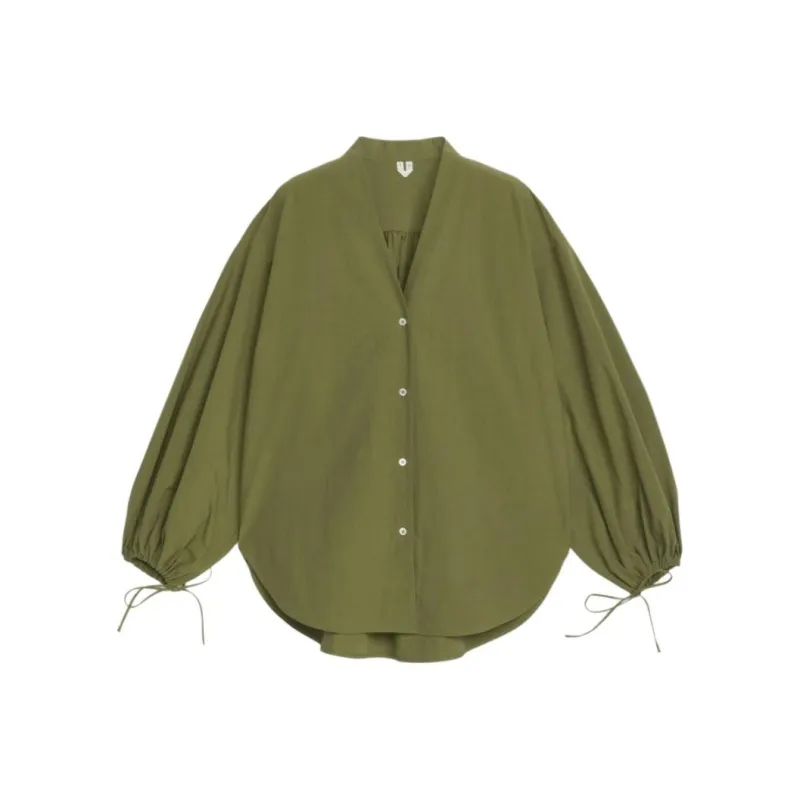 ARKET Shirt Women's Dark Khaki Green-0