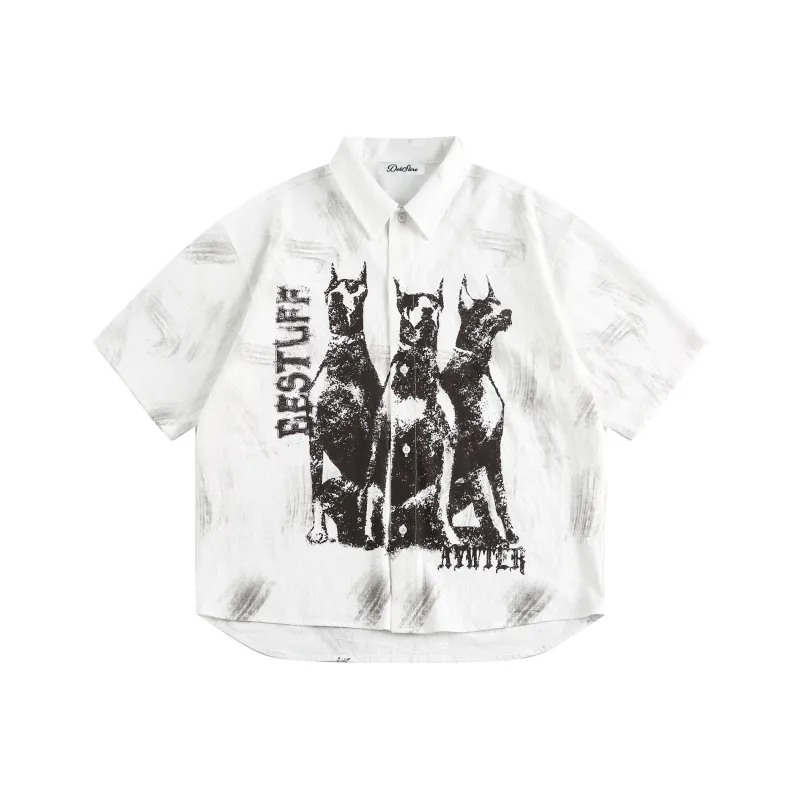 DOH STORE Shirt Unisex Ink Splatter White-0