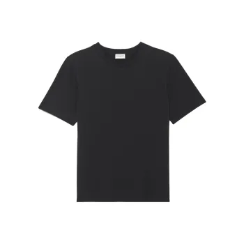 SAINT LAURENT Logo-embroidered Cotton T-shirt