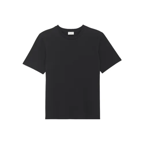 SAINT LAURENT Logo-embroidered Cotton T-shirt