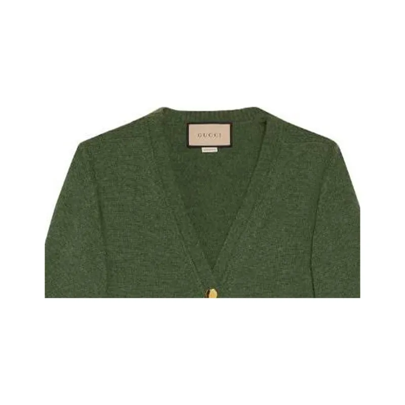 GUCCI Horsebit detail Cashmere Cardigan-3