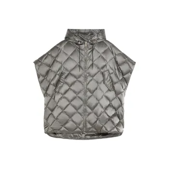MaxMara Zip Up Drawstring Short Sleeved Coat