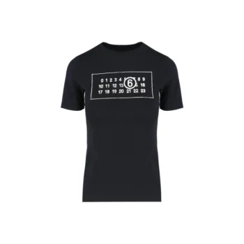 MM6 Maison Margiela Logo Printed Crewneck T Shirt