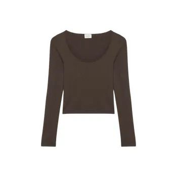 ARITZIA Sunday Best Francis Sweater Knitwear Women's Rich Mocha Brown/Deep Mocha Brown