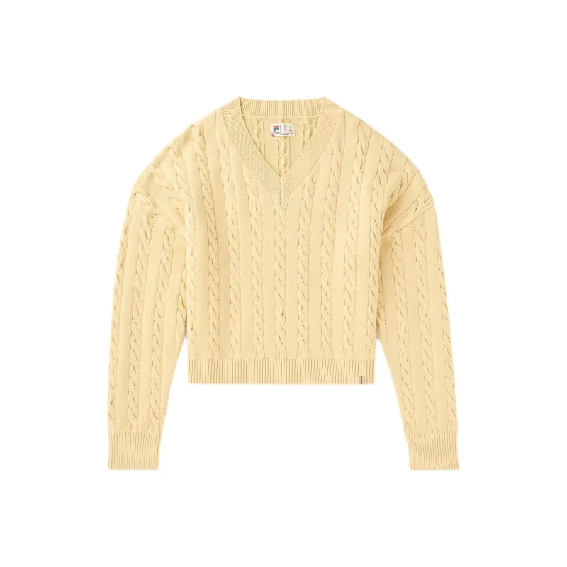 FILA BASELINEChunky FW24 Knitwear Women's Yellow-0