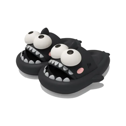 LATE TIME Shark Slippers Men's Summer Outerwear, Platform EVA Indoor Bathing Home Couple Sandals, Unisex
