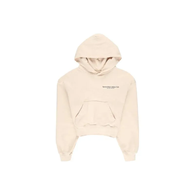 SPORTY & RICH Logo print Cotton Hoodie-0