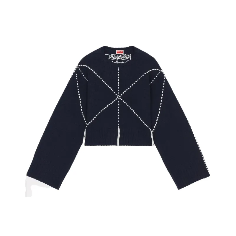 KENZO Sashiko stitch Wool Blend Jumper-0