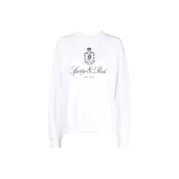 SPORTY & RICH Logo print Cotton Sweatshirt