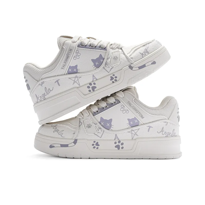TALKING TOM Impact Resistance Low Top Skateboard Shoes Unisex Ecru-17