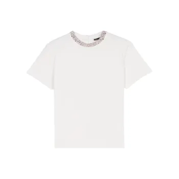Maje Crystal embellishment T shirt