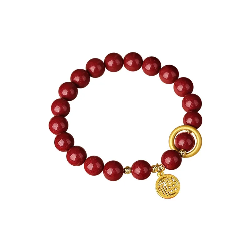 ZSY Reconstructed Cinnabar Bracelets Women's-3