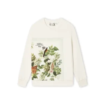 FILA x LUSUO Sweat Sweatshirt Women's Oatmeal Beige