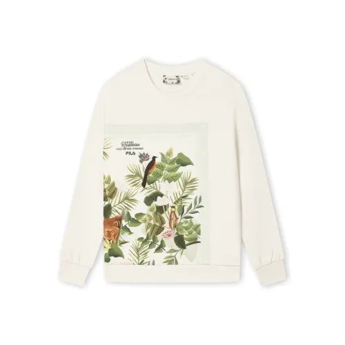 FILA x LUSUO Sweat Sweatshirt Women's Oatmeal Beige