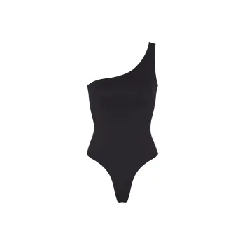SKIMS ESSENTIAL ONE SHOULDER BODYSUIT Bodysuits Women's ONYX/Onyx