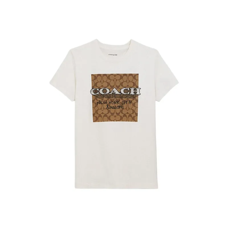 COACH T Shirts Women's White-0