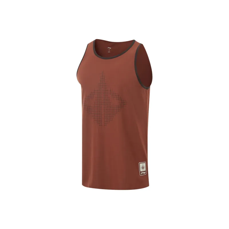 LiNing Basketball Collection Basketball Jersey Men's Brown Sugar Brown-0