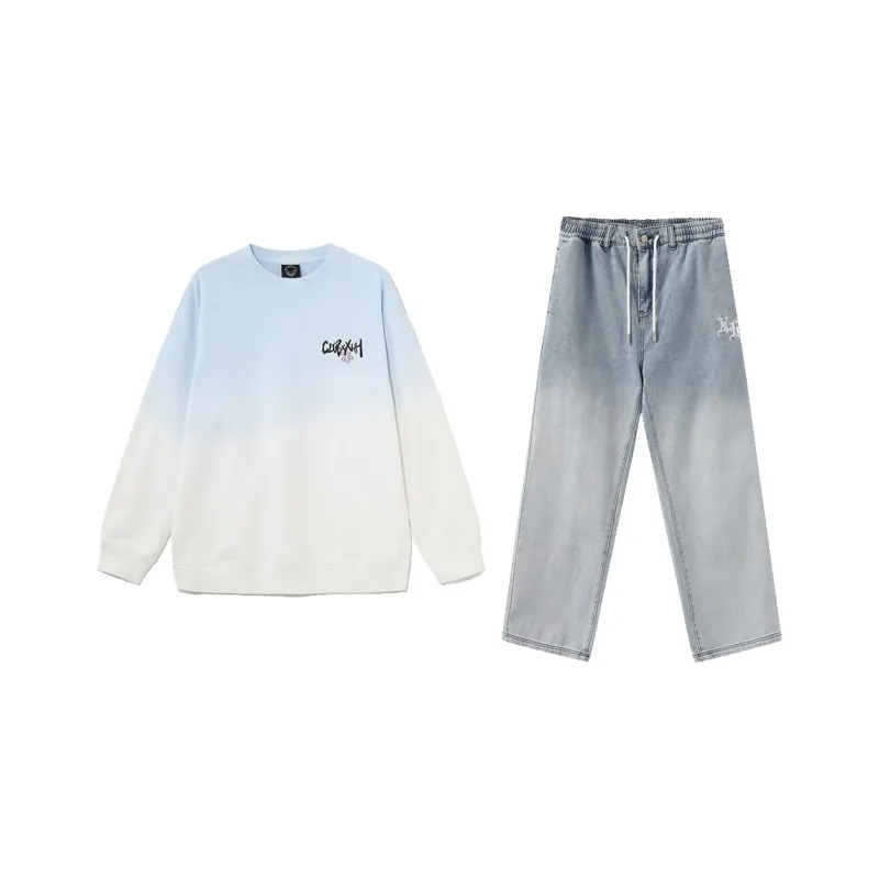 Clubxxhh Casual Sportswear Unisex Light Blue-0