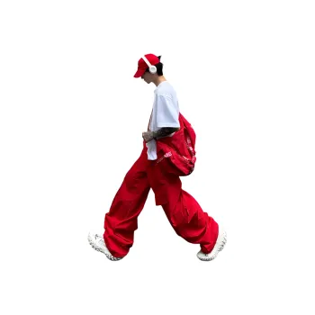 FOMOCE Cargo Pants Unisex Red