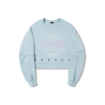 Pleasures X LiNing Sweatshirts Women's Forget-Me-Not Blue