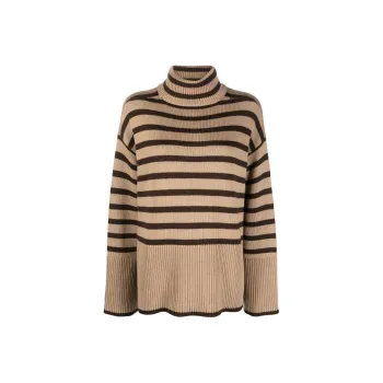 TOTEME FW22 Sweater Women's Light Brown Stripes