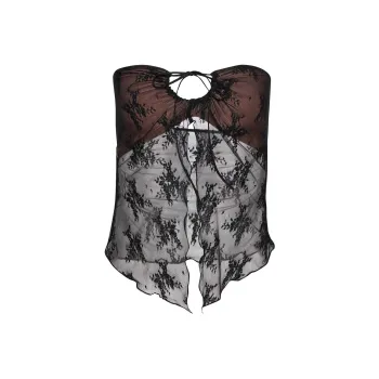 Tiger Mist KAROLINA TOP Strapless Top Women's Black