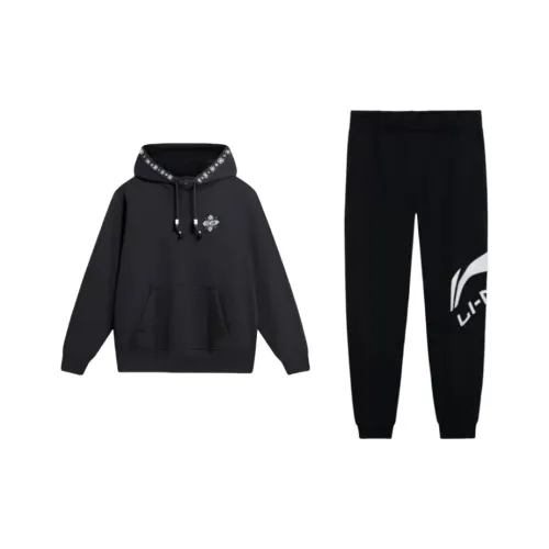 LiNing Sports Life Collection Sweatshirt Set Men's Black