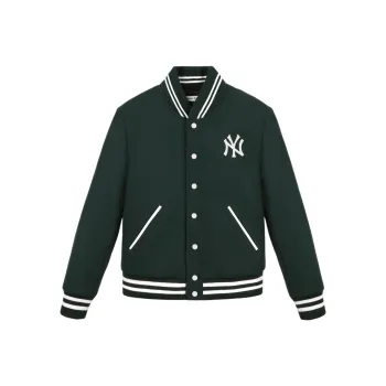 SPORTY & RICH x New York Yankees FW24 Jackets Coats Women's Forest Color