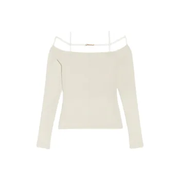 Jacquemus Long Sleeve Lingerie T Shirt 'Beige'