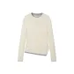 D-Coconut Milk White (Crew Neck Mock Two-Piece Slim Fit)