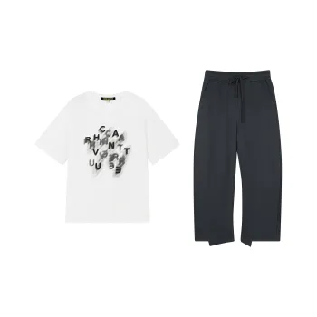 Caver&Hunter Casual Sportswear Unisex White+Dark Gray