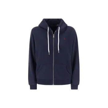 Polo Ralph Lauren Logo Embroidered Front Zip Hoodie