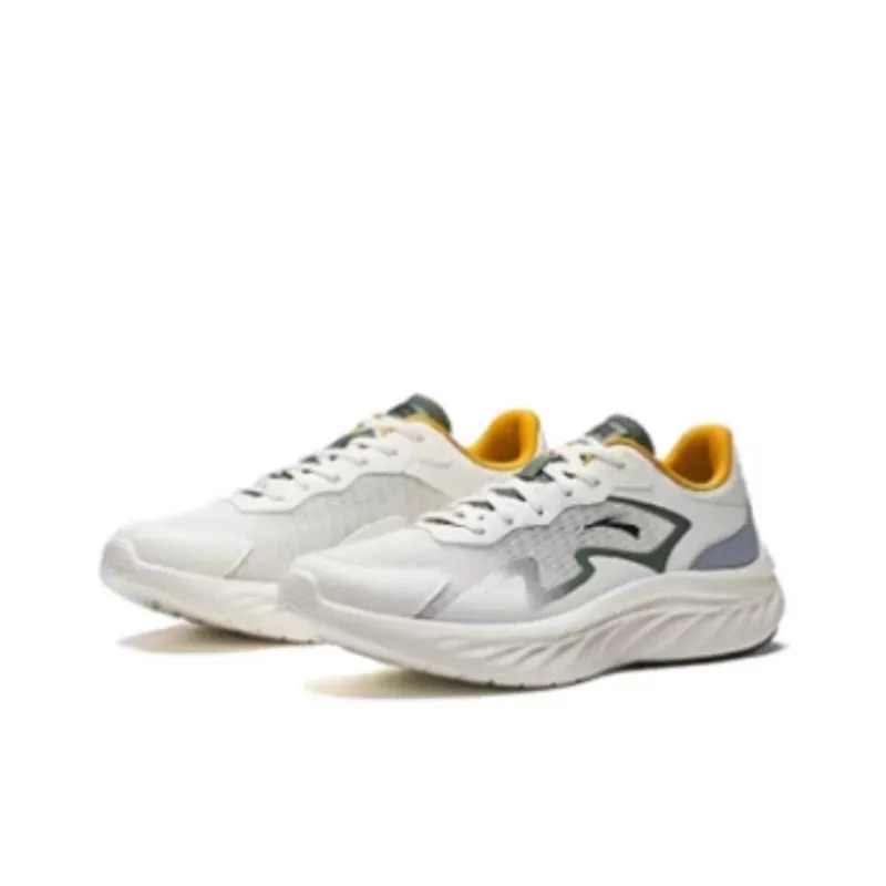 Anta Soaring Feather Anti Slip Wear Resistant Low Top Casual Running Shoes Men's White Gray Green-1