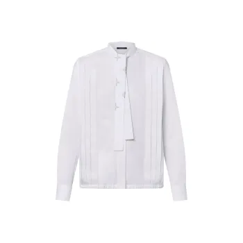 LOUIS VUITTON Pleat Detail Lavallière Blouse