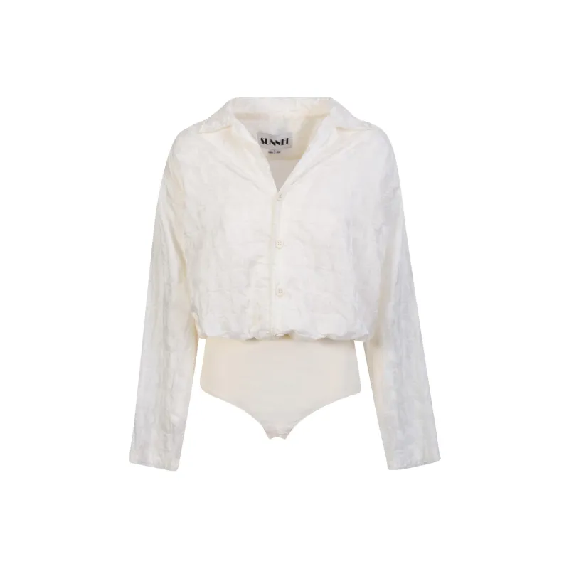 Sunnei Logo Jacquard Buttoned Bodysuit-0