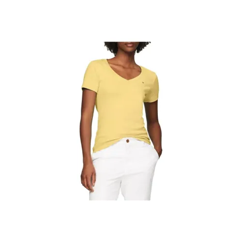 Tommy Hilfiger Favorite V-Neck T-Shirt T-Shirt Women's Yellow