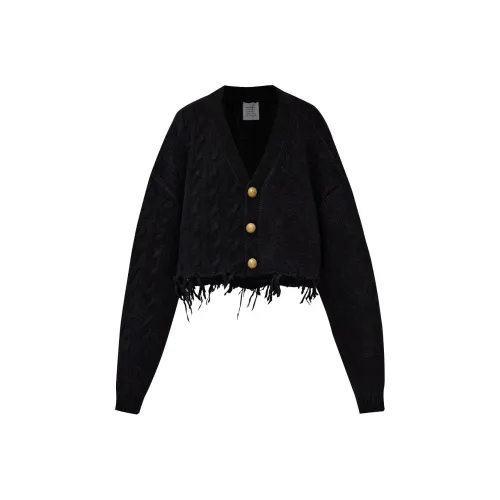 Vetements Button Up Distressed Cardigan