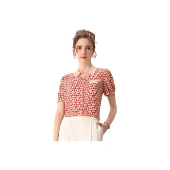 FENHONGMALI Shirts Women's Red