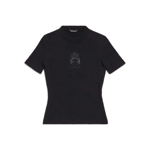Balenciaga Burning Unity Fitted Knit Top