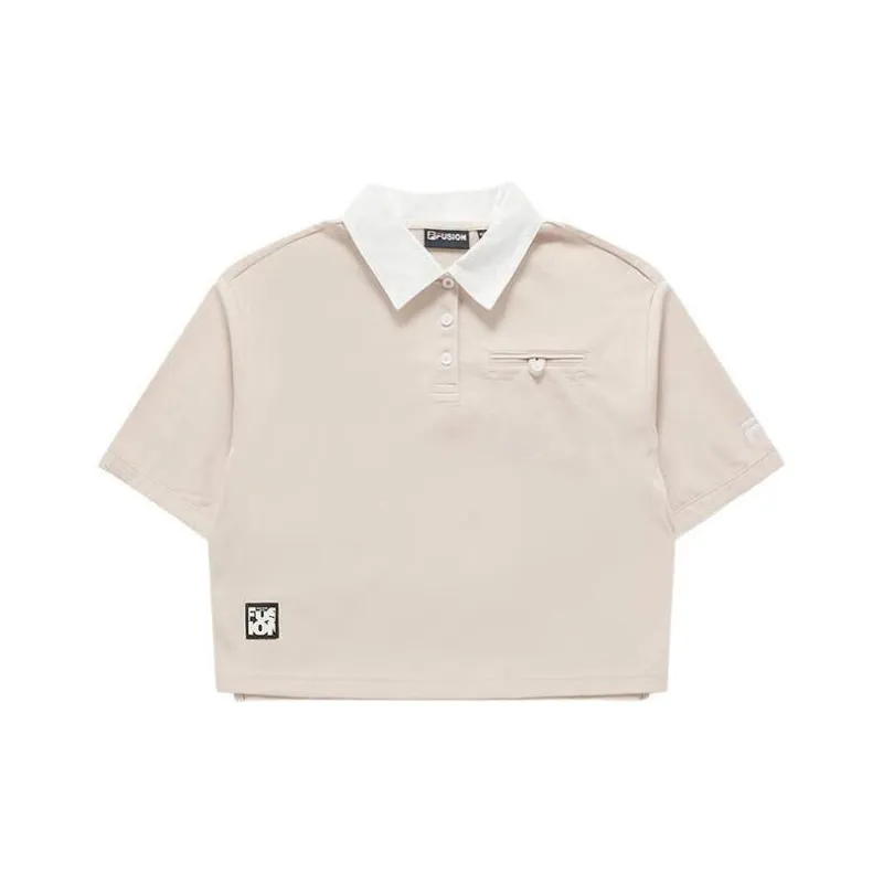 FILA FUSION Polo Shirt Women's Champagne Pink-0