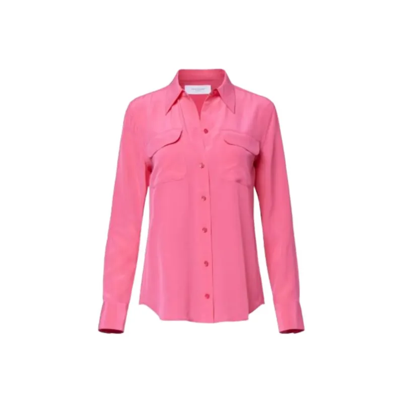 Equipment Flap pocket Silk Shirt-0